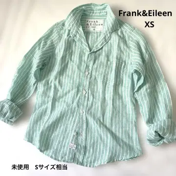 새상품 Frank & Eileen BALLY 셔츠 스트라이프 레어 그린