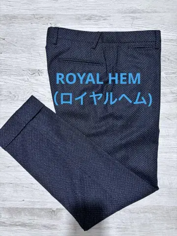 ROYAL HEM 네이비 도트 테이퍼드 슬랙스 새상품급