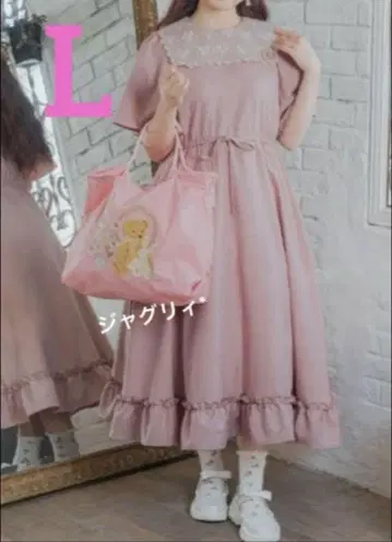 시마무라 아오키 미사코 레이스 세일러 원피스 핑크 L