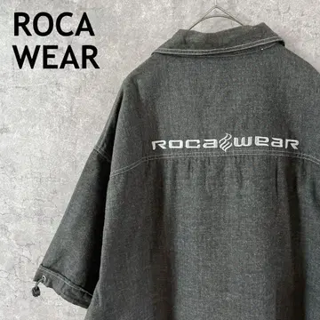 ROCA WEAR 블랙 데님 오버 사이즈 셔츠 XL 사이즈