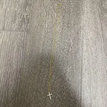 골드 체인 크리스탈 크로스 목걸이