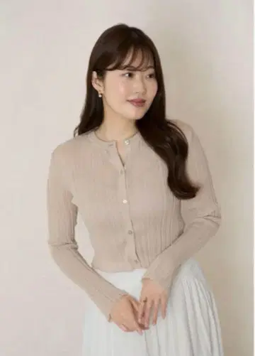 랜덤 리브 니트 카디건