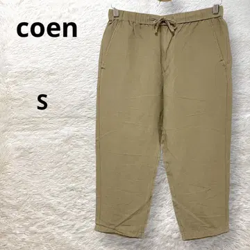 코엔 와이드 린넨 팬츠 크롭 기장 베이지 S 린넨 7부 기장 봄/여름