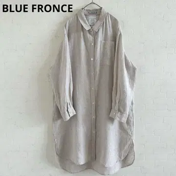 BLUE FRONCE (블루 프론세) 펄 버튼 프렌치 린넨 셔츠