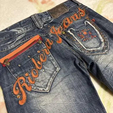 Riobera Jeans 자수 데님 팬츠 27