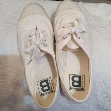 프랑스 BENSIMON 레이스 화이트 스니커즈
