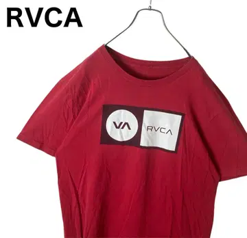 굿 디자인 구제 의류 RVCA 루카 큰 로고 보르도 컬러링 티셔츠 루즈핏