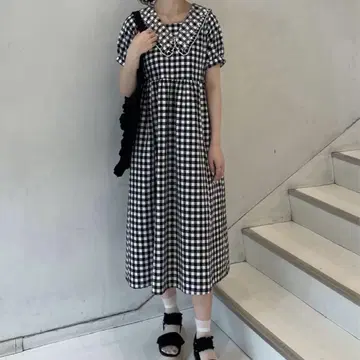 merryjenny 메리제니 flower 깅엄 원피스