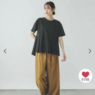 GLOBAL WORK 글로벌 워크/쾌적한 페플럼 풀오버 블랙