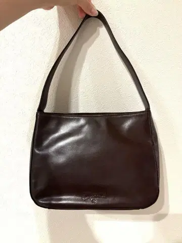 마가렛 호웰 천연 가죽 숄더백 브라운