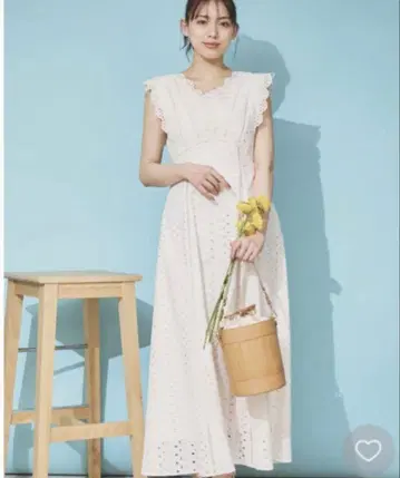 noela 코튼 레이스 맥시 원피스