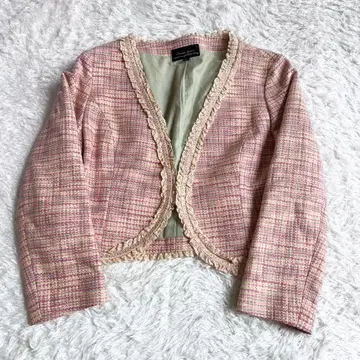 그린 라벨 릴랙싱 체크 무늬 노카라 자켓 40 (L)