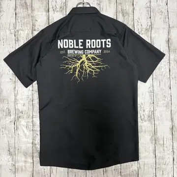 US 구제 의류 RED KAP NOBLE ROOTS 기업 로고 워크 셔츠