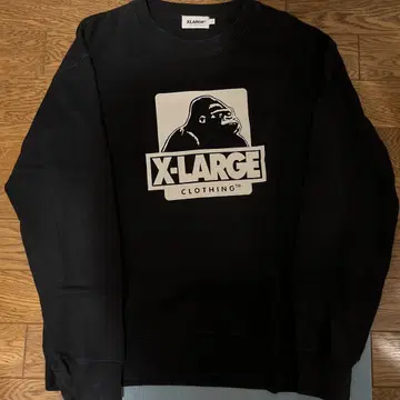 X-LARGE 고릴라 로고 블랙 맨투맨
