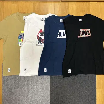 CHUMS 티셔츠 4장 세트 S 사이즈