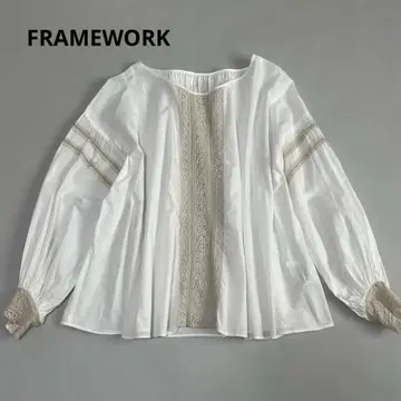 프레임워크 블라우스 레이스 개더