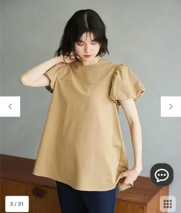 #Newans 세탁 가능한 A 라인 퍼프 슬리브 티셔츠