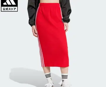 아디다스 오리지널 아디다스 오리지널 레드 타이트 스커트
