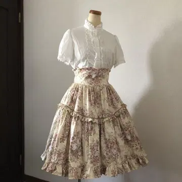 Victorian Maiden 장미 패턴 스커트 빅토리아 메이든