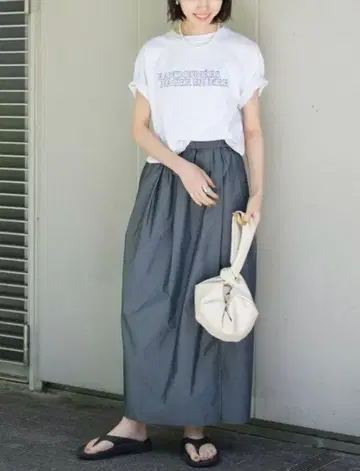 SLOBE IENA TC 타프타 볼륨 스커트