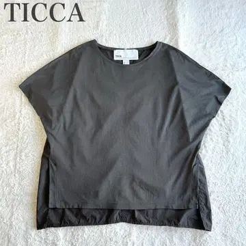 TICCA 새상품급 돌먼 이소재 도킹 오버 실루엣 탑