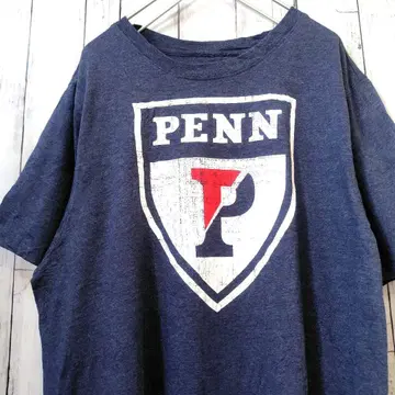 PENN 빅 로고 프린트 빅 사이즈 티셔츠 네이비 계열 XL 구제 의류