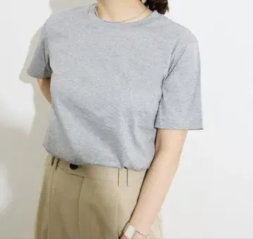 땀 얼룩 방지 나노 시아 하프 슬리브 T 그레이