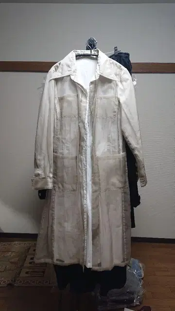 Dries Van Noten 화이트 롱 셔츠 원피스