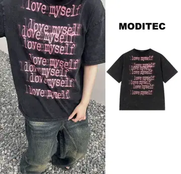 MODITEC love myself 티셔츠 블랙