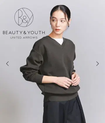 UNITED ARROWS/코튼 나일론 V넥 풀오버