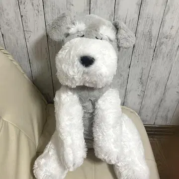 쿠타리 슈나우저 슈퍼 BIG 봉제 인형 그레이와 화이트