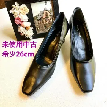 새상품급 중고 Dona Miss 레어 26cm 블랙 미사용 중고 펌프스