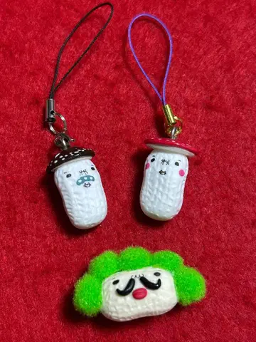 땅콩 오브제 미니어처 버섯 스트랩 마그넷 땅콩 아트