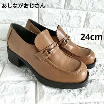 키다리 아저씨 통굽 로퍼 브라운 24cm 새상품급 플랫폼