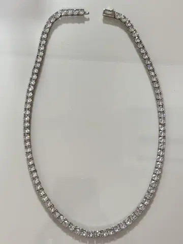 글리터 테니스 체인 목걸이