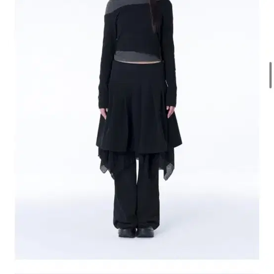 ★ MISEKI SEOUL★ Draped midi skirt pants SET BLACK MSK251P MUSINSA | MISEKI SEOUL Draped midi skirt pants SET BLACK