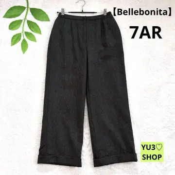 하자품! 벨보니타 와이드 팬츠 브라운 울 혼방 size7AR