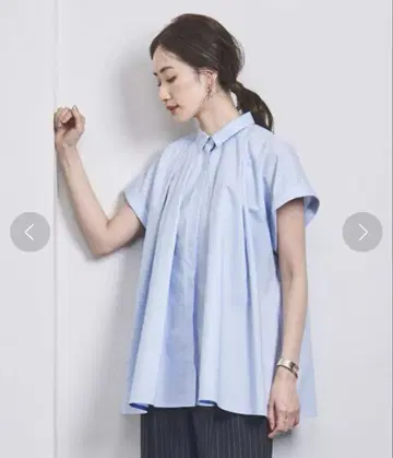 UNITED ARROWS 턱 플레어 셔츠