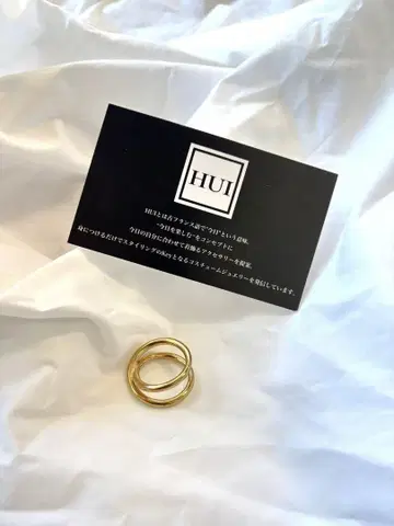 HUI 골드 MINIMAL LINE RING