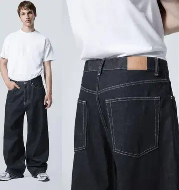 weekday astro baggy jeans 블루 린스 30/32