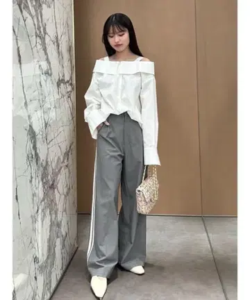 더블 라인 플레어 팬츠 FRAY I.D