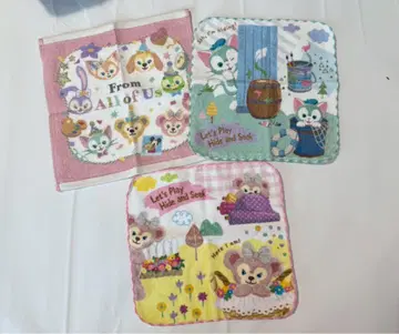 닷피 프렌즈 23cm 손수건 25cm 손수건 3개 세트