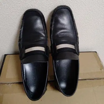 BALLY 발리 가죽 블랙 드라이빙 슈즈 슬립온 로퍼