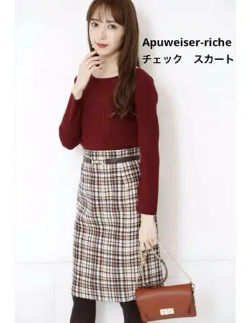 Apuweiser-riche 체크 스커트