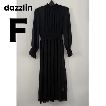 다즐린 dazzlin 시어 롱 원피스 블랙 프리 사이즈
