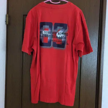 NAUTICA 노티카 반팔 백 프린트 빨간색 L