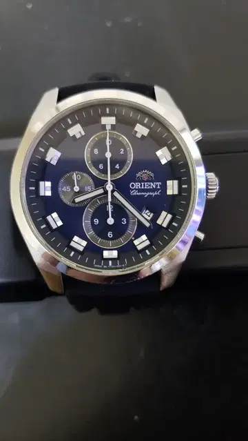 ORIENT 크로노그래프 손목시계 블랙