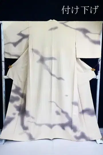 미사용품 부착 부착 아이보리 추상 패턴 기장 161.5cm 세련된