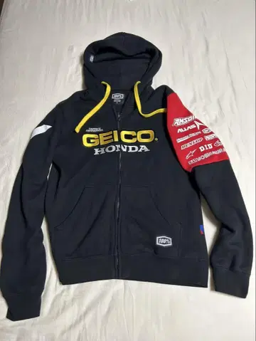 GEICO 혼다 풀 지퍼 후드티