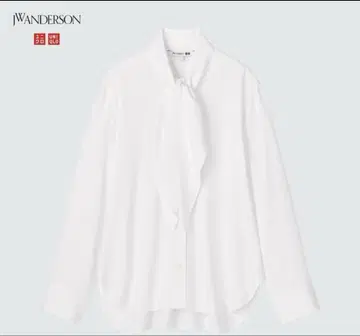 유니클로 JW ANDERSON 레이온 보타이 블라우스